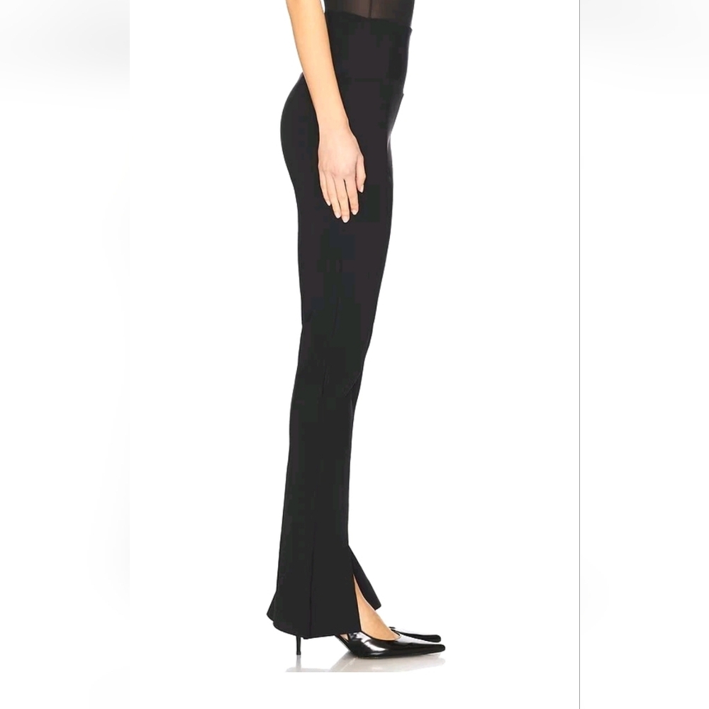 Allsaints Pants Size 8 Black Ryla Pull On Flare Legging Split Ankle New - Picture 5 of 12